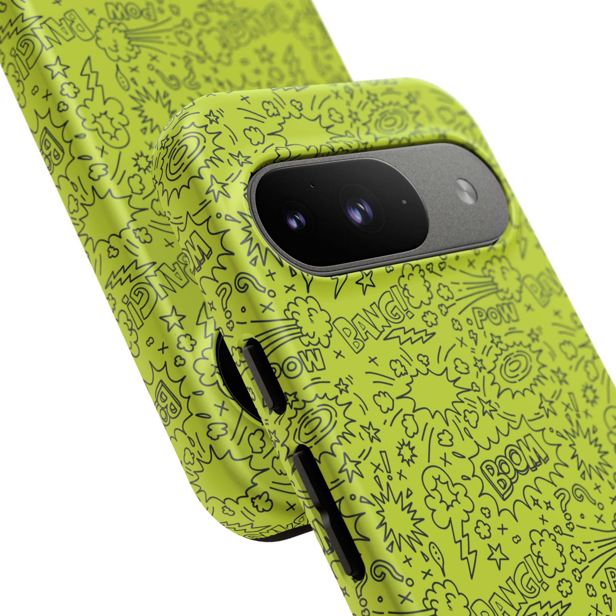 Neon Lime Wow Tough Case for iPhone, Galaxy, or Google Pixel
