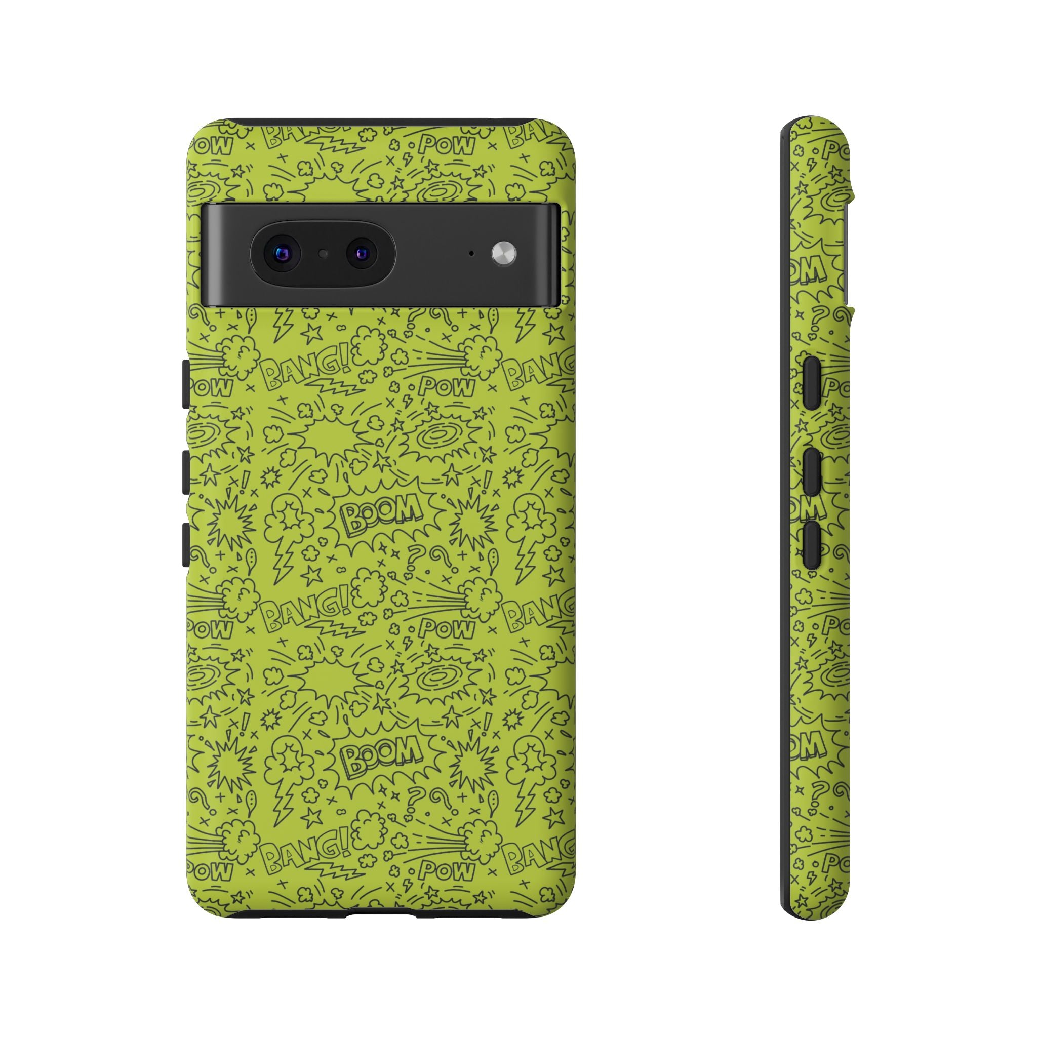 Neon Lime Wow Tough Case for iPhone, Galaxy, or Google Pixel