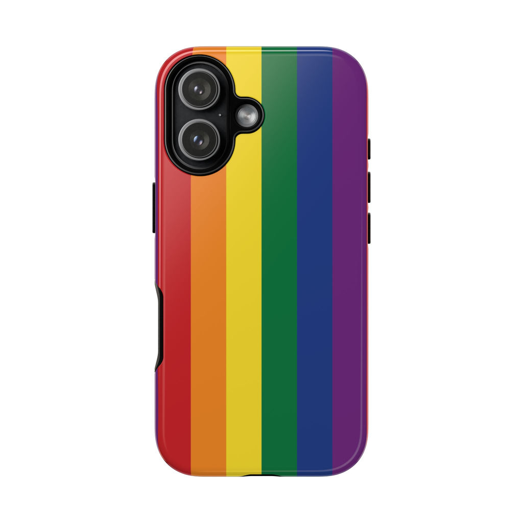 LGBTQ Rainbow Flag Tough Phone Case for iPhone, Galaxy, or Google Pixel