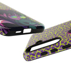 Purple Neon Lime Leopard Kz Tough Case for iPhone, Galaxy, or Google Pixel
