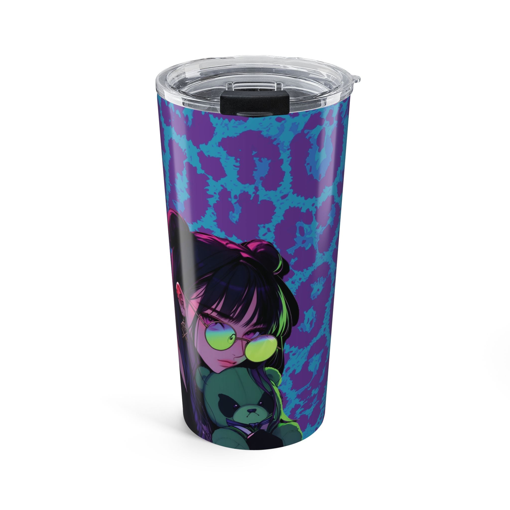 Purple Turquoise Leopard Kz Tumbler 20oz