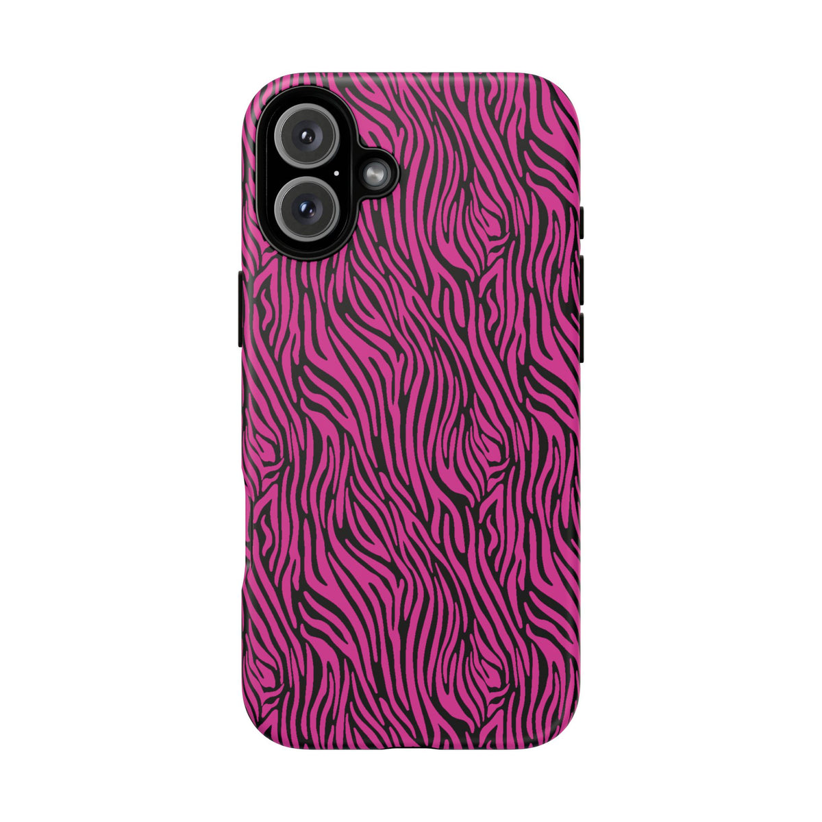 Pink Zebra Tough Phone Case for iPhone, Galaxy, or Google Pixel