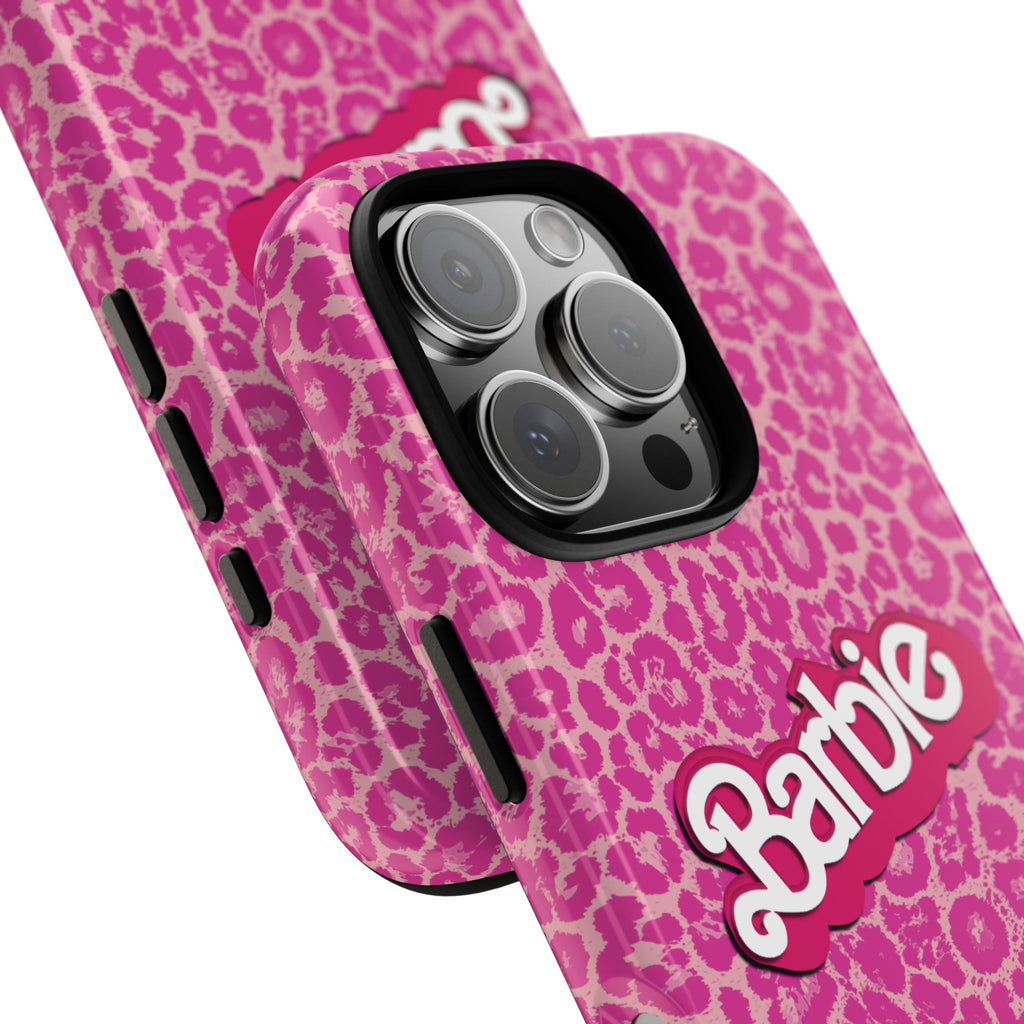Hot Neon Pink Leopard Barb Tough Phone Case iPhone, Galaxy, or Google Pixel
