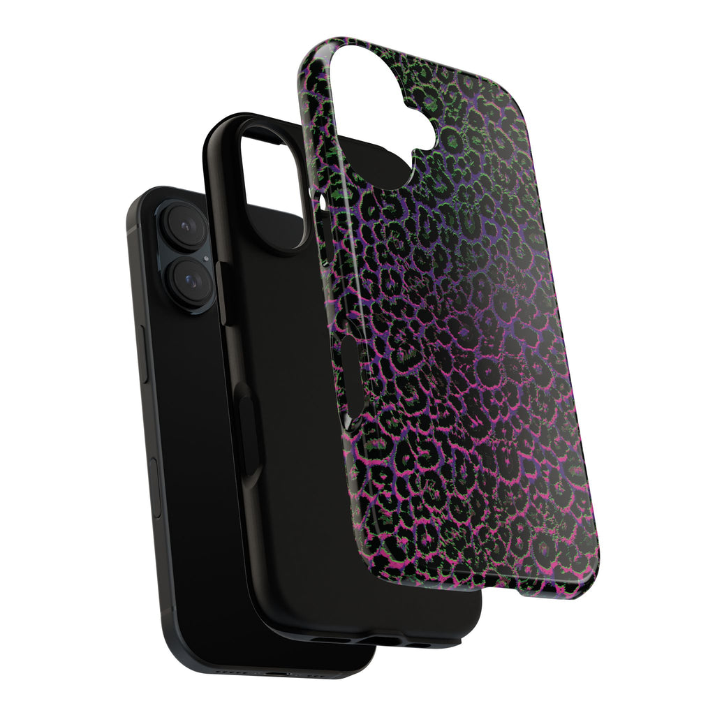 Colorful Leopard Tough Phone Case for iPhone, Galaxy, or Google Pixel