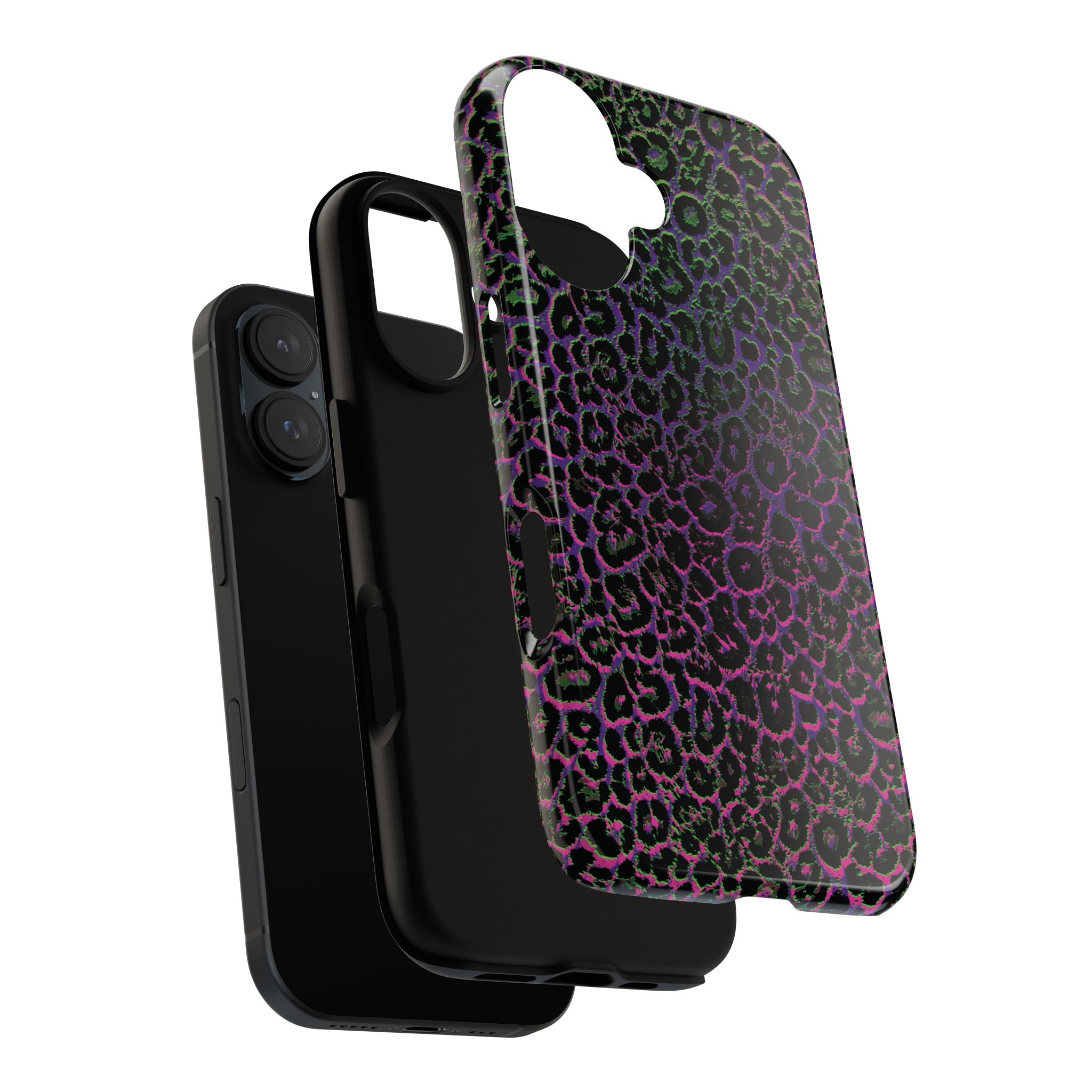 Colorful Leopard Tough Phone Case for iPhone, Galaxy, or Google Pixel
