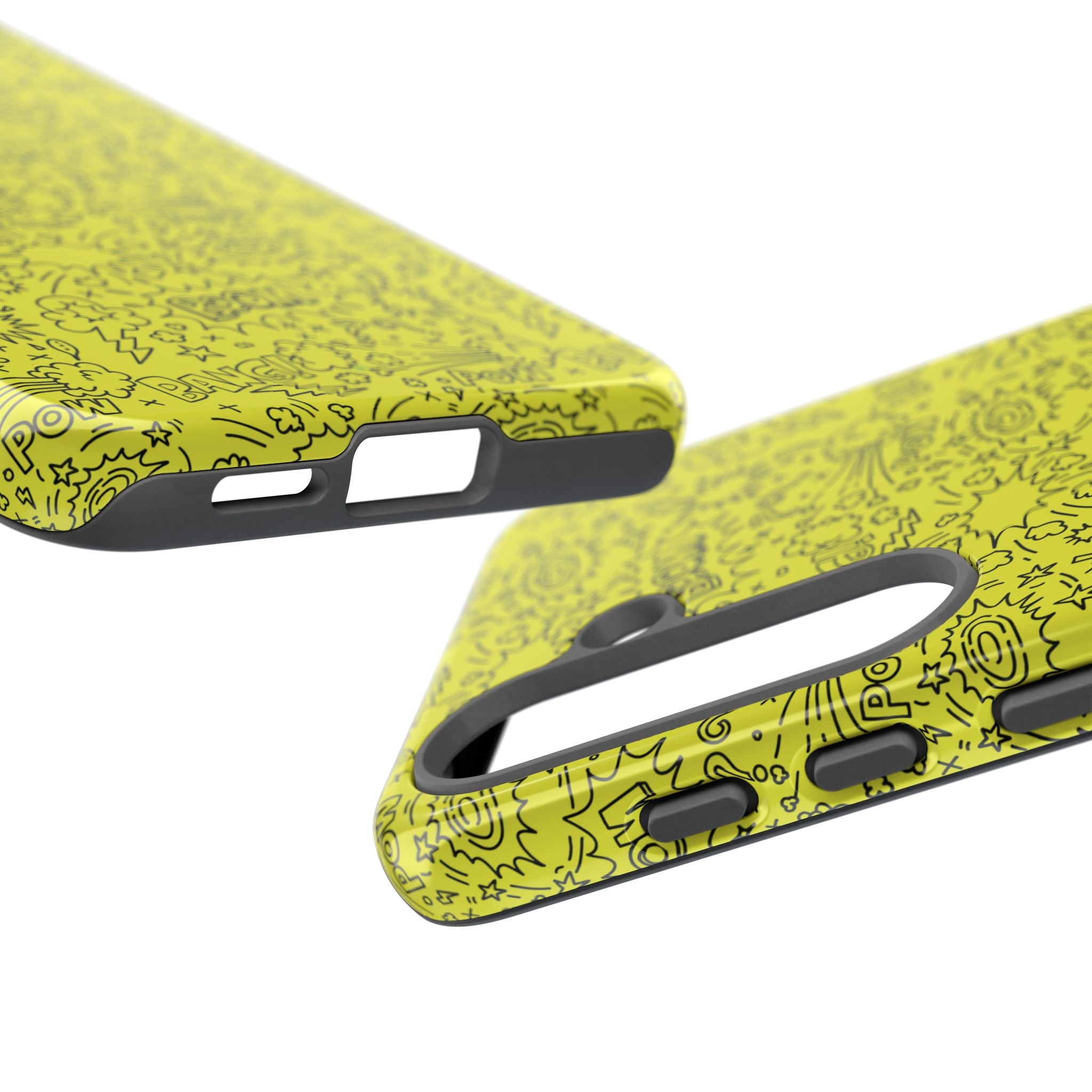 Neon Yellow Wow RG Tough Phone Case for iPhone, Galaxy, or Google Pixel