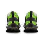 Neon Lime Leopard Men's Mesh Sneakers