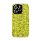 Neon Yellow Wow RG Tough Phone Case for iPhone, Galaxy, or Google Pixel