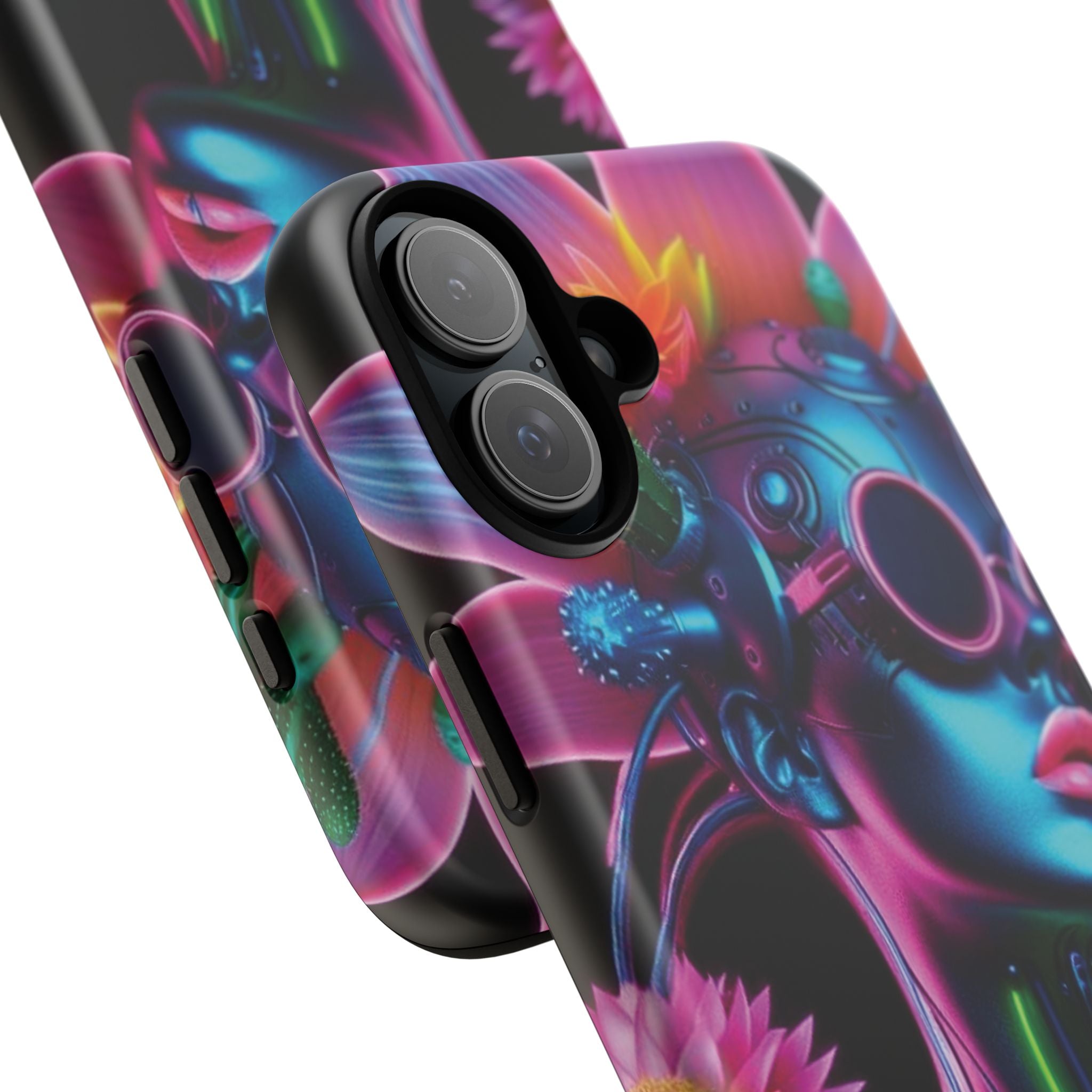 Neon Androgen Cactus Flower Tough Phone Case for iPhone, Galaxy, or Google Pixel