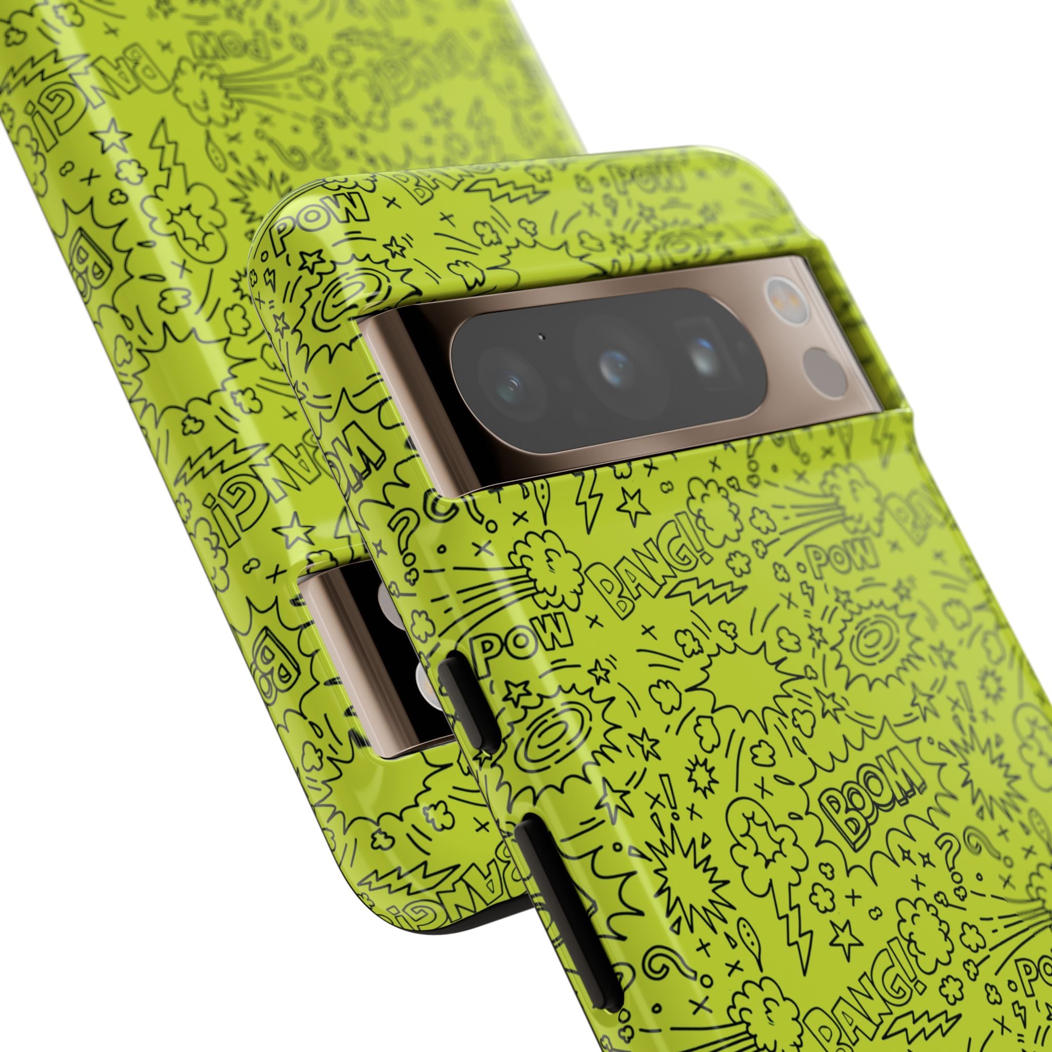 Neon Lime Wow Tough Case for iPhone, Galaxy, or Google Pixel