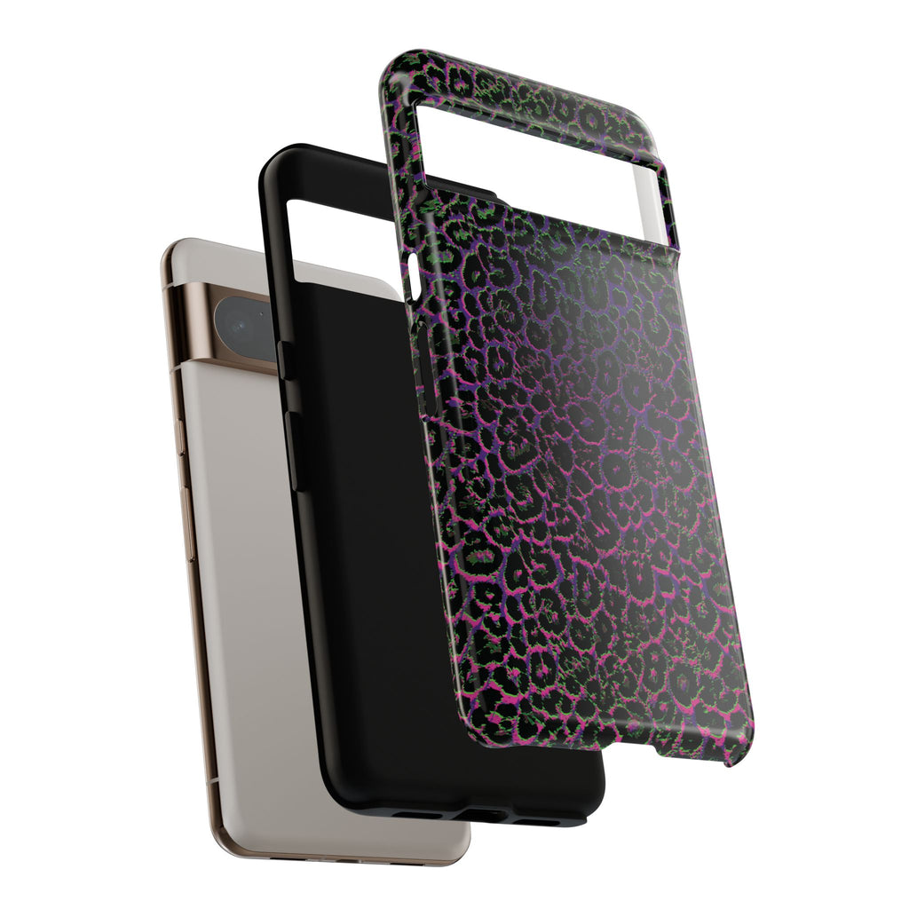 Colorful Leopard Tough Phone Case for iPhone, Galaxy, or Google Pixel