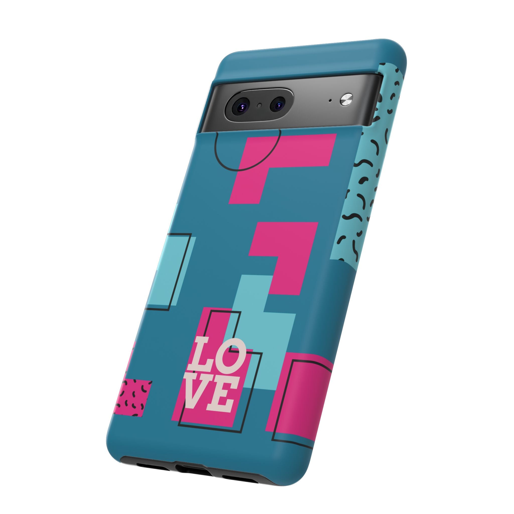 LOVE Teal Green Tough Phone Case for iPhone, Galaxy, or Google Pixel