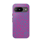 Pink Blue Leopard Tough Phone Case iPhone, Galaxy, or Google Pixel