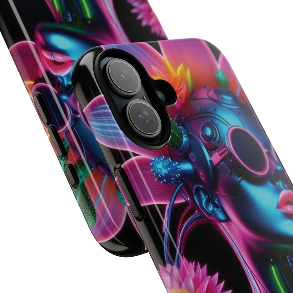Neon Androgen Cactus Flower Tough Phone Case for iPhone, Galaxy, or Google Pixel