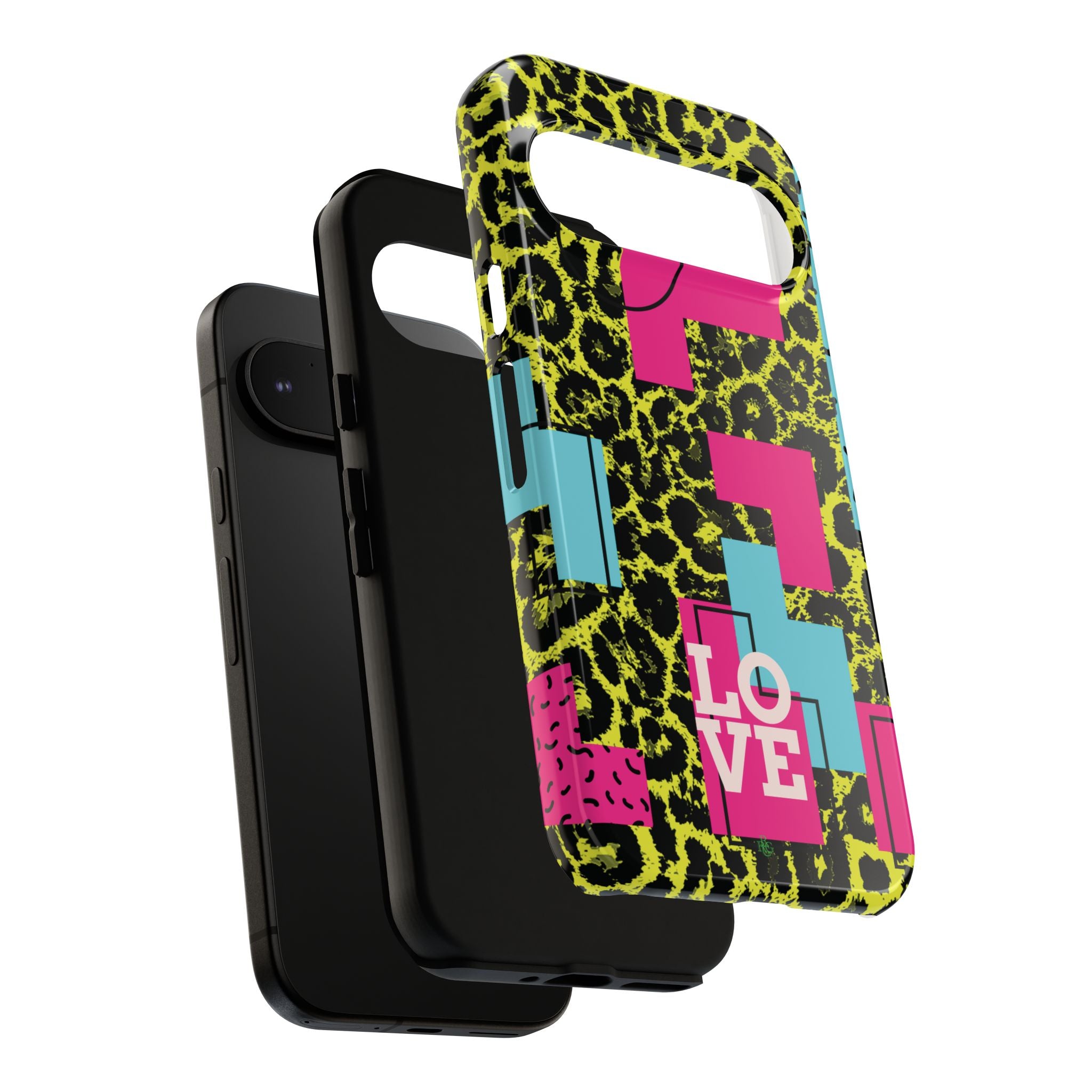 LOVE Neon Yellow RG Phone Case iPhone, Galaxy and Google Tough Cases