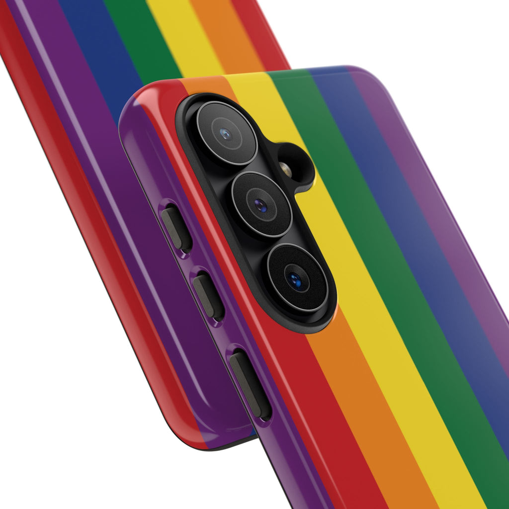LGBTQ Rainbow Flag Tough Phone Case for iPhone, Galaxy, or Google Pixel