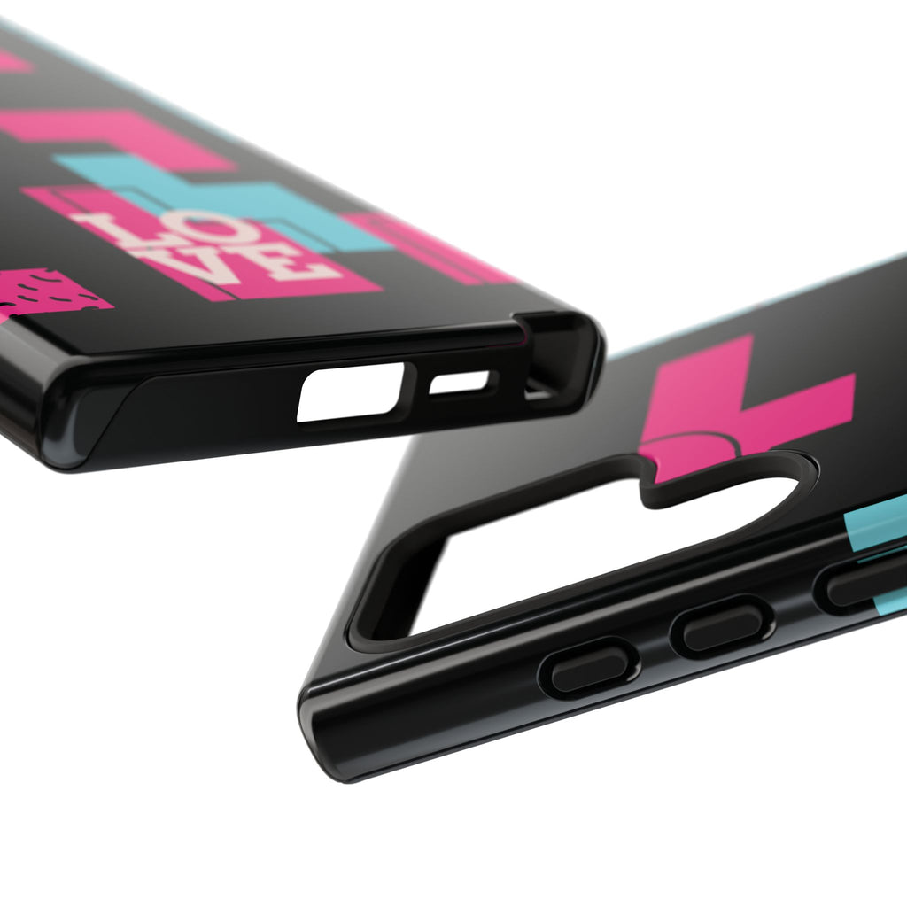 Retro Blocks LOVE Tough Case for iPhone, Galaxy or Google Pixel