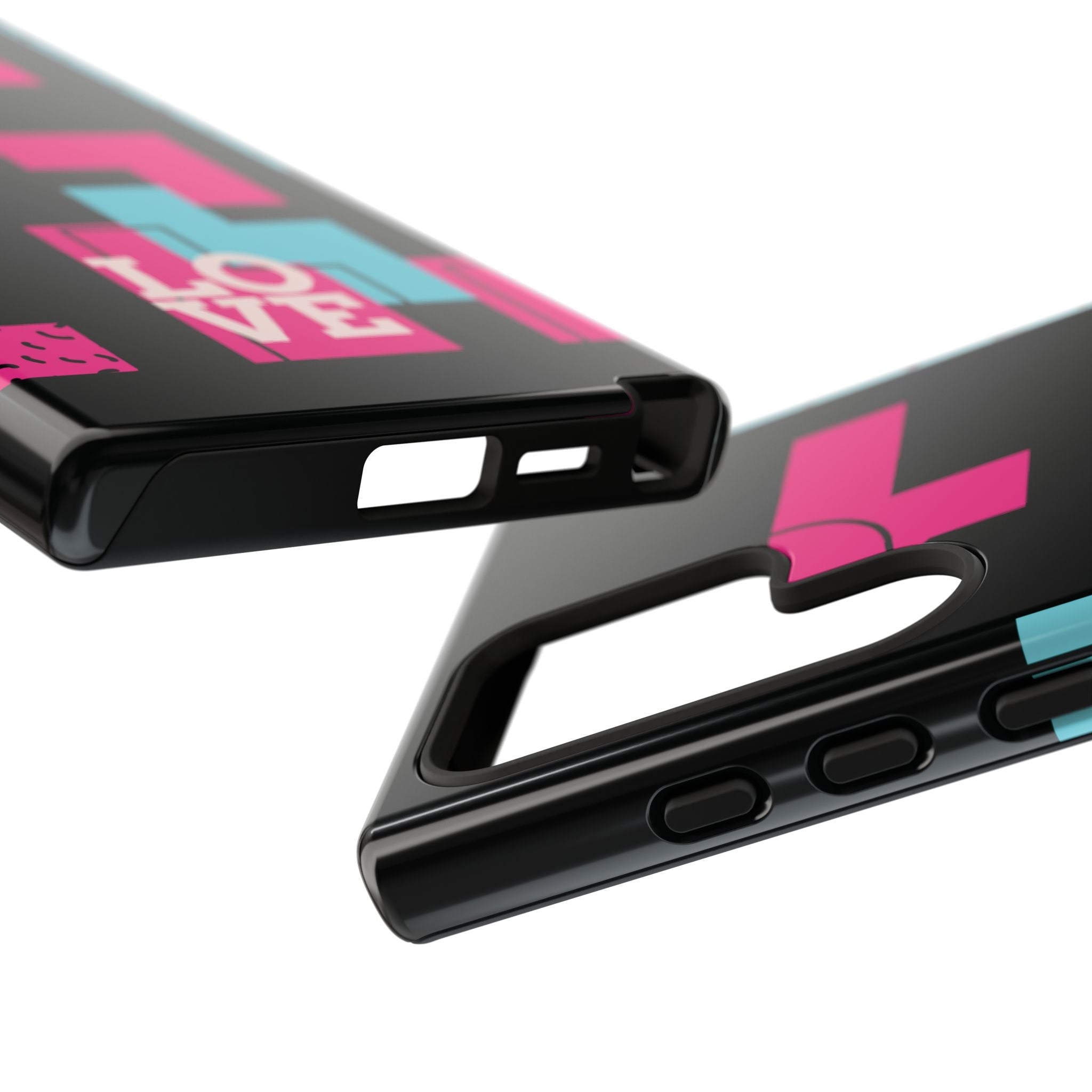 Retro Blocks LOVE Tough Case for iPhone, Galaxy or Google Pixel