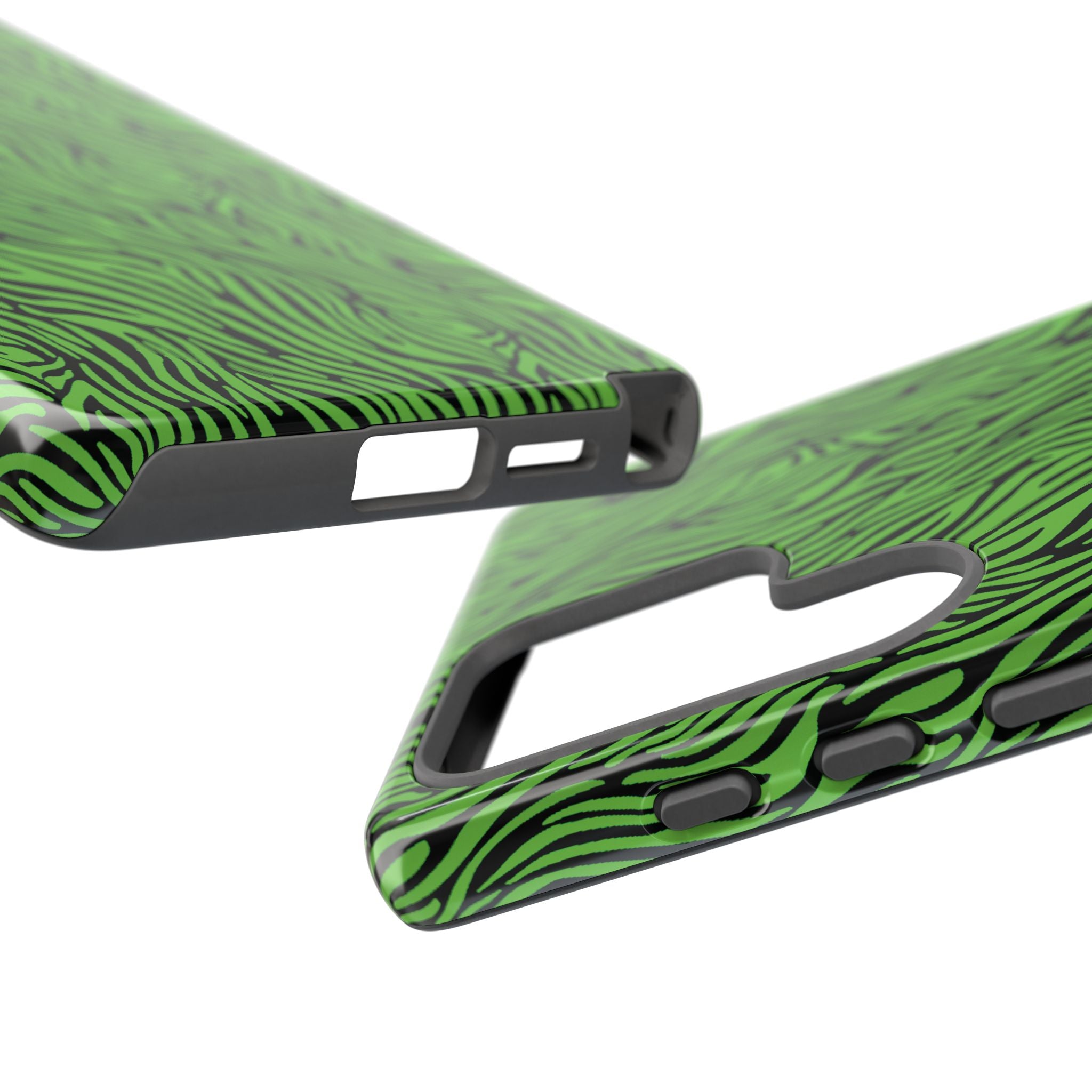 Neon Green Zebra Tough Phone Case iPhone, Galaxy, or Google Pixel