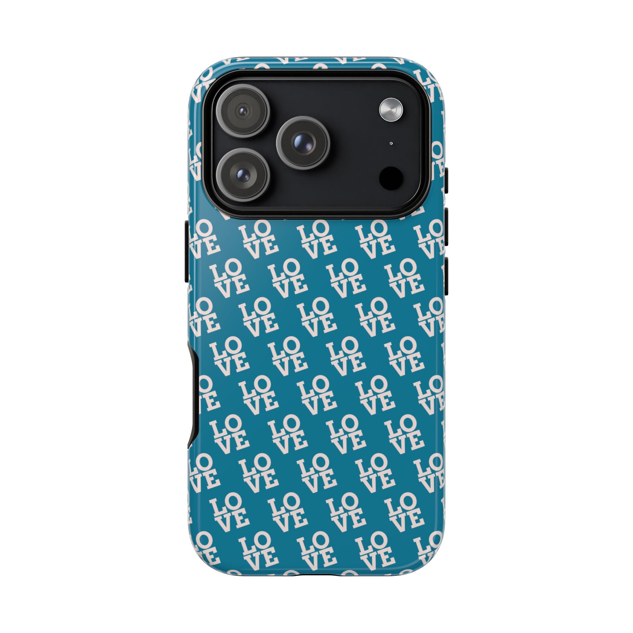 LOVE Teal Green Tough Phone Case iPhone, Galaxy, or Google Pixel