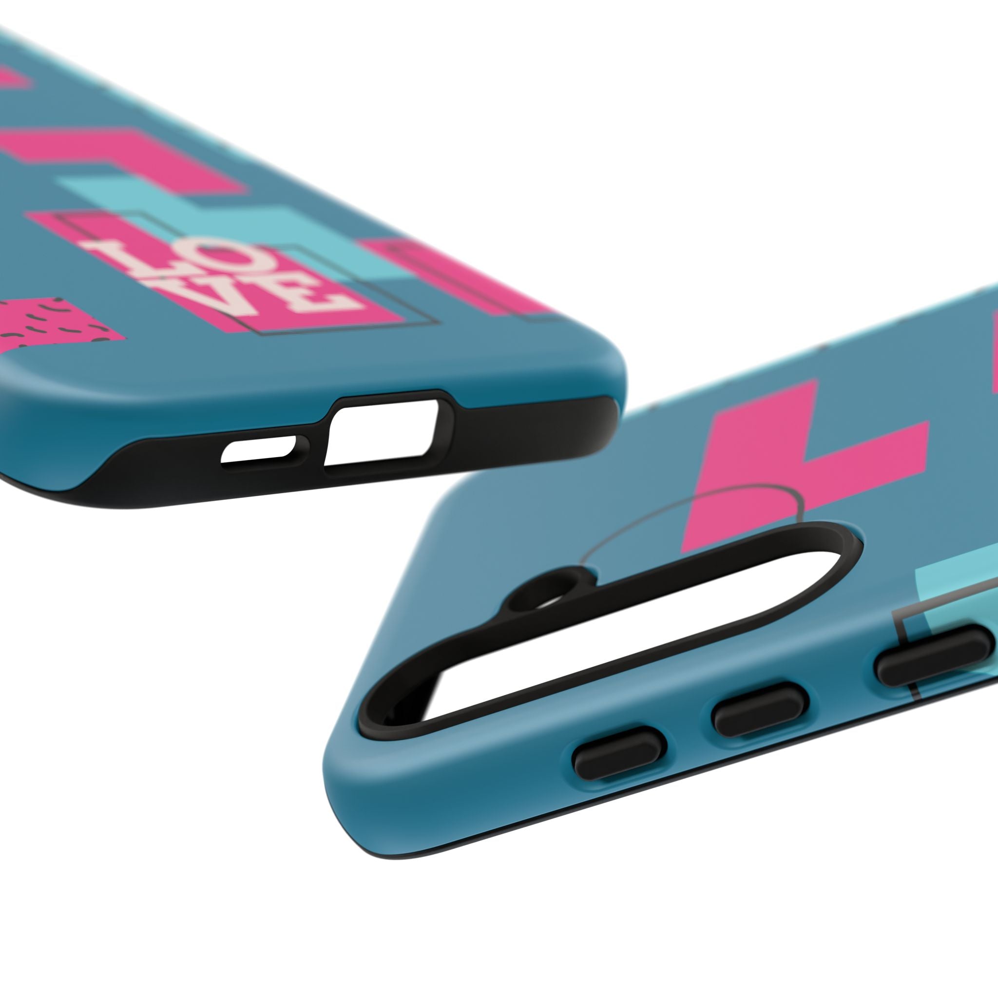 LOVE Teal Green Tough Phone Case for iPhone, Galaxy, or Google Pixel