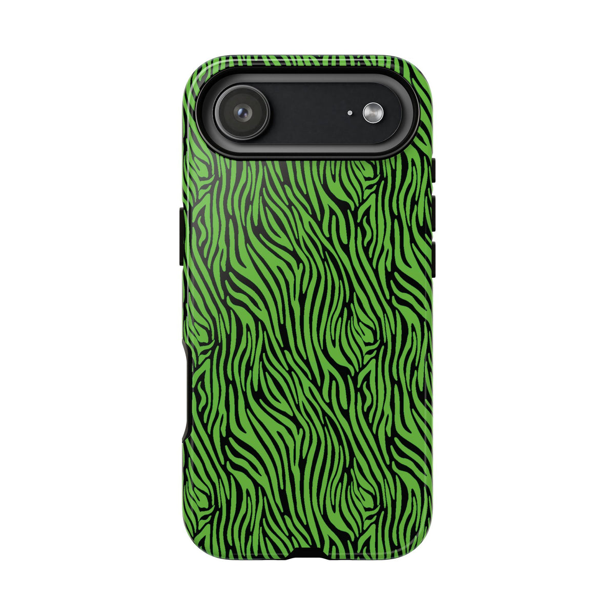 Neon Green Zebra Tough Phone Case iPhone, Galaxy, or Google Pixel