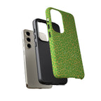 Neon Green Gold Leopard Tough Phone Case iPhone, Galaxy, or Google Pixel