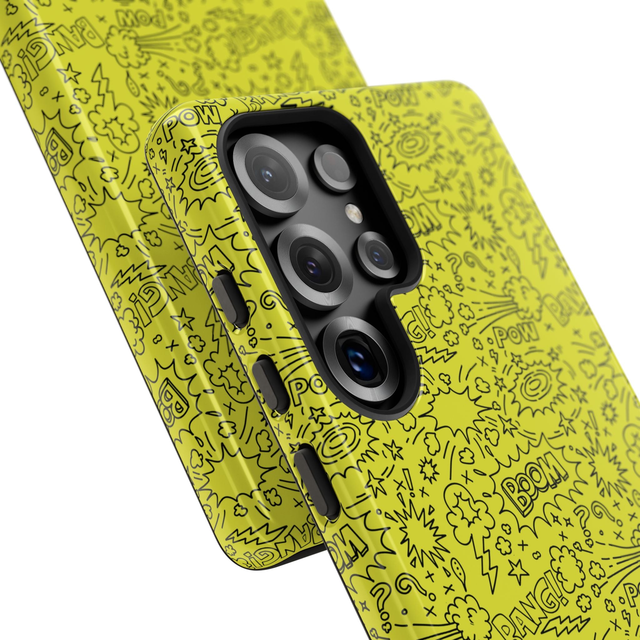 Neon Yellow Wow RG Tough Phone Case for iPhone, Galaxy, or Google Pixel