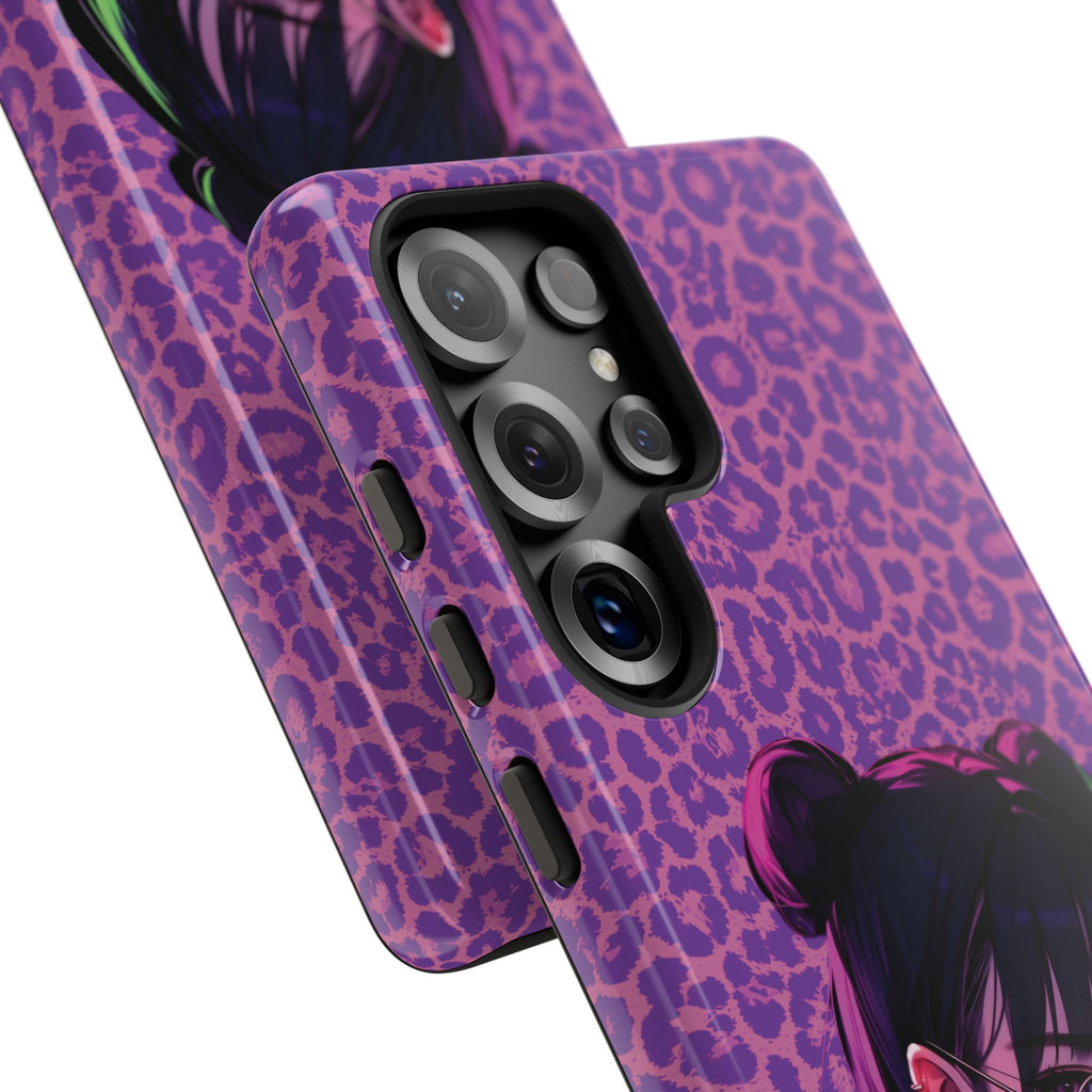 Purple Pink Leopard Kz iPhone, Galaxy and Google Tough Cases