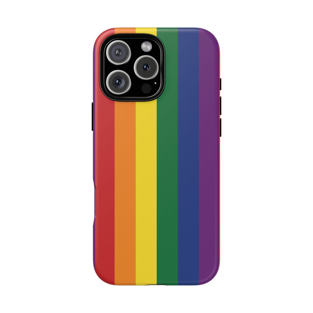 LGBTQ Rainbow Flag Tough Phone Case for iPhone, Galaxy, or Google Pixel