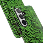 Neon Green Zebra Tough Phone Case iPhone, Galaxy, or Google Pixel