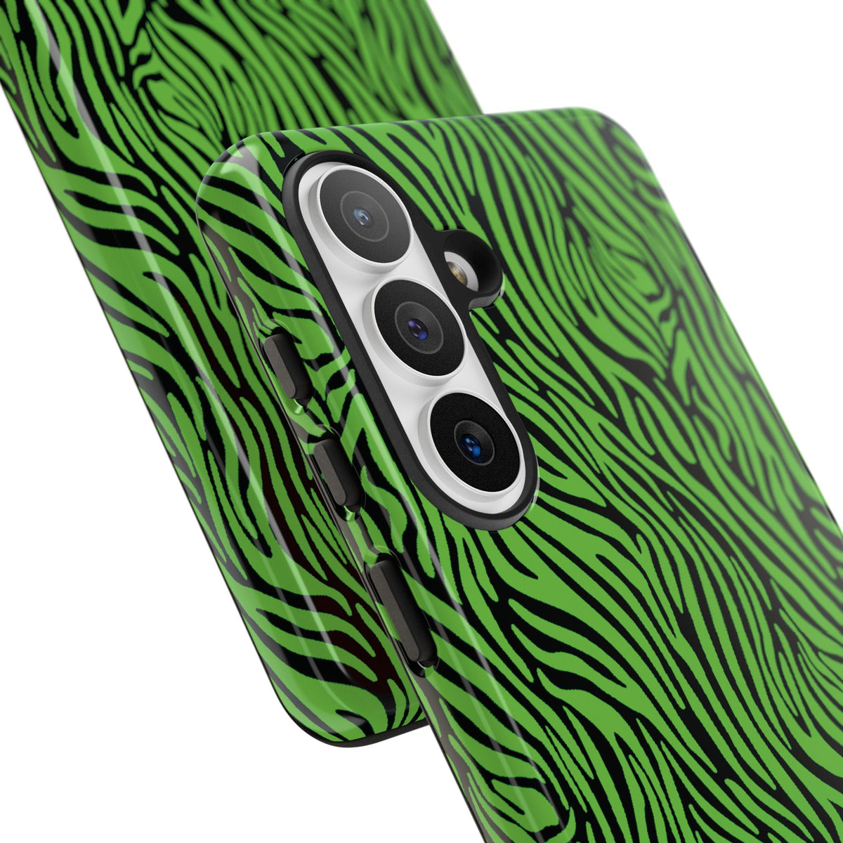 Neon Green Zebra Tough Phone Case iPhone, Galaxy, or Google Pixel
