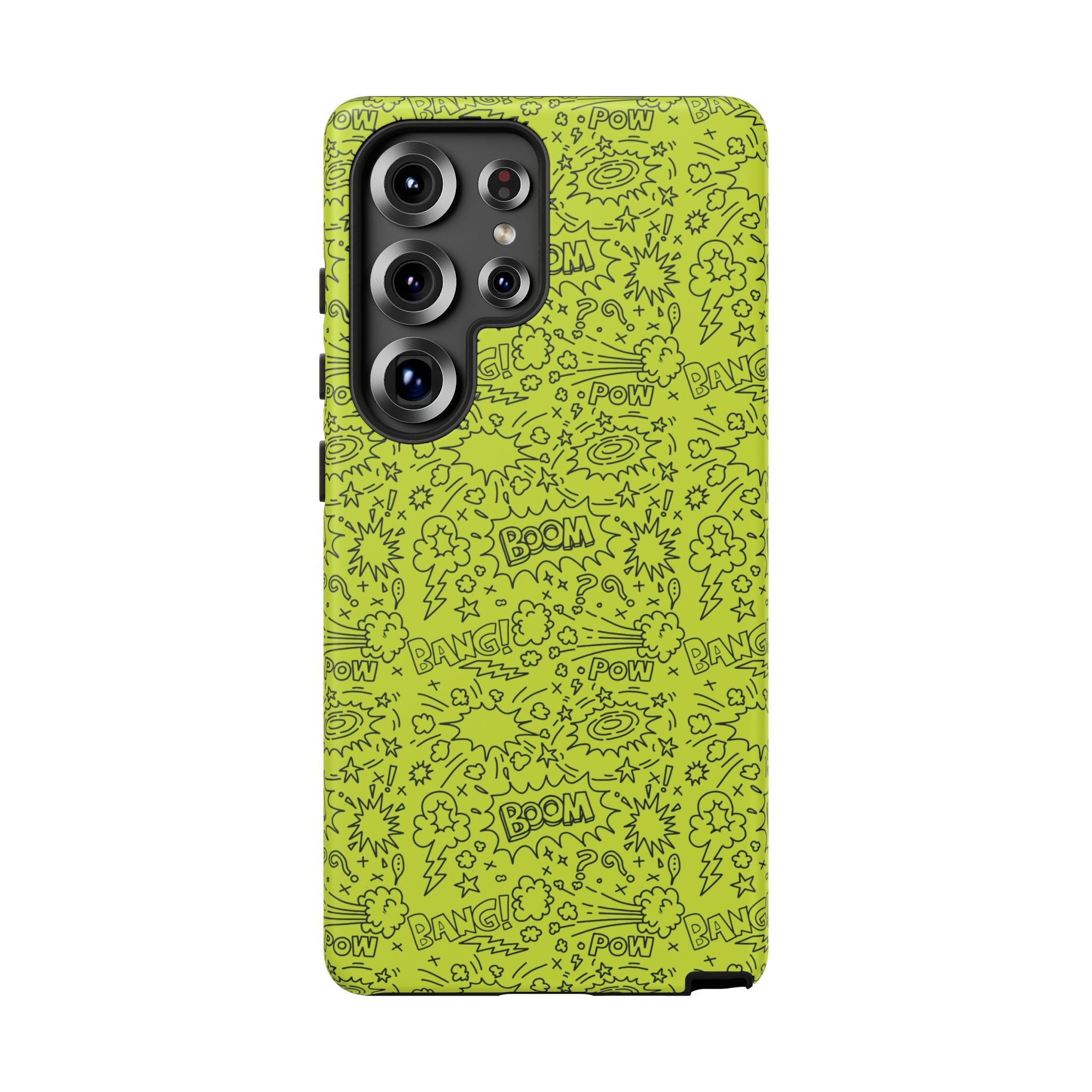 Neon Lime Wow Tough Case for iPhone, Galaxy, or Google Pixel