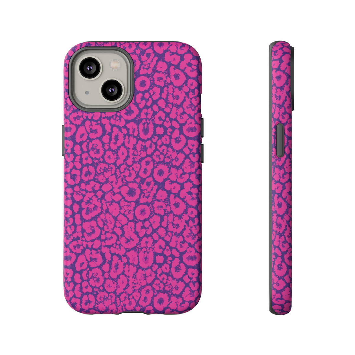 Pink Purple Leopard Tough Phone Case iPhone, Galaxy and Google Pixel