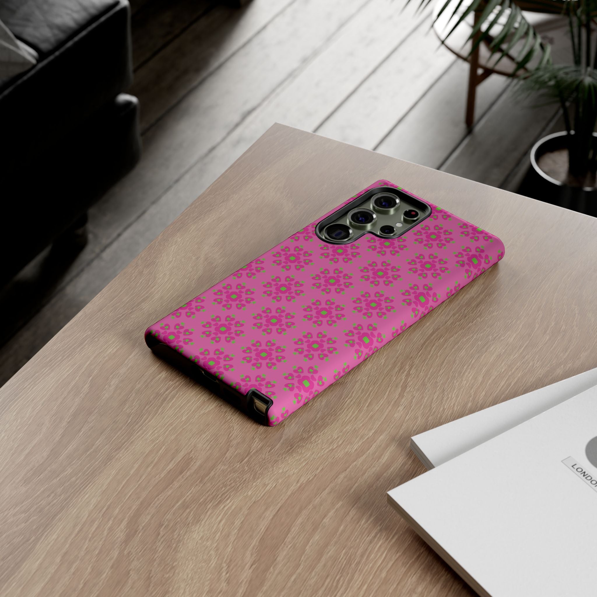 Floresta Heart Pink Tough Phone Case iPhone, Galaxy, or Google Pixel