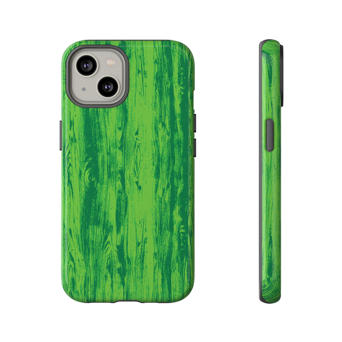 Neon Green Wood Tough Phone Case iPhone, Galaxy, or Google Pixel