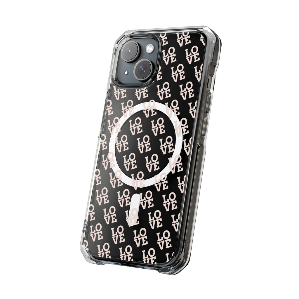 LOVE Magnetic iPhone 14, 15, 16 Series Clear Impact Cases