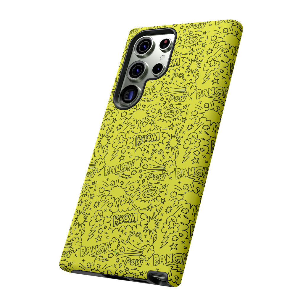 Neon Yellow Wow RG Tough Phone Case for iPhone, Galaxy, or Google Pixel