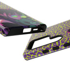 Purple Neon Lime Leopard Kz Tough Case for iPhone, Galaxy, or Google Pixel