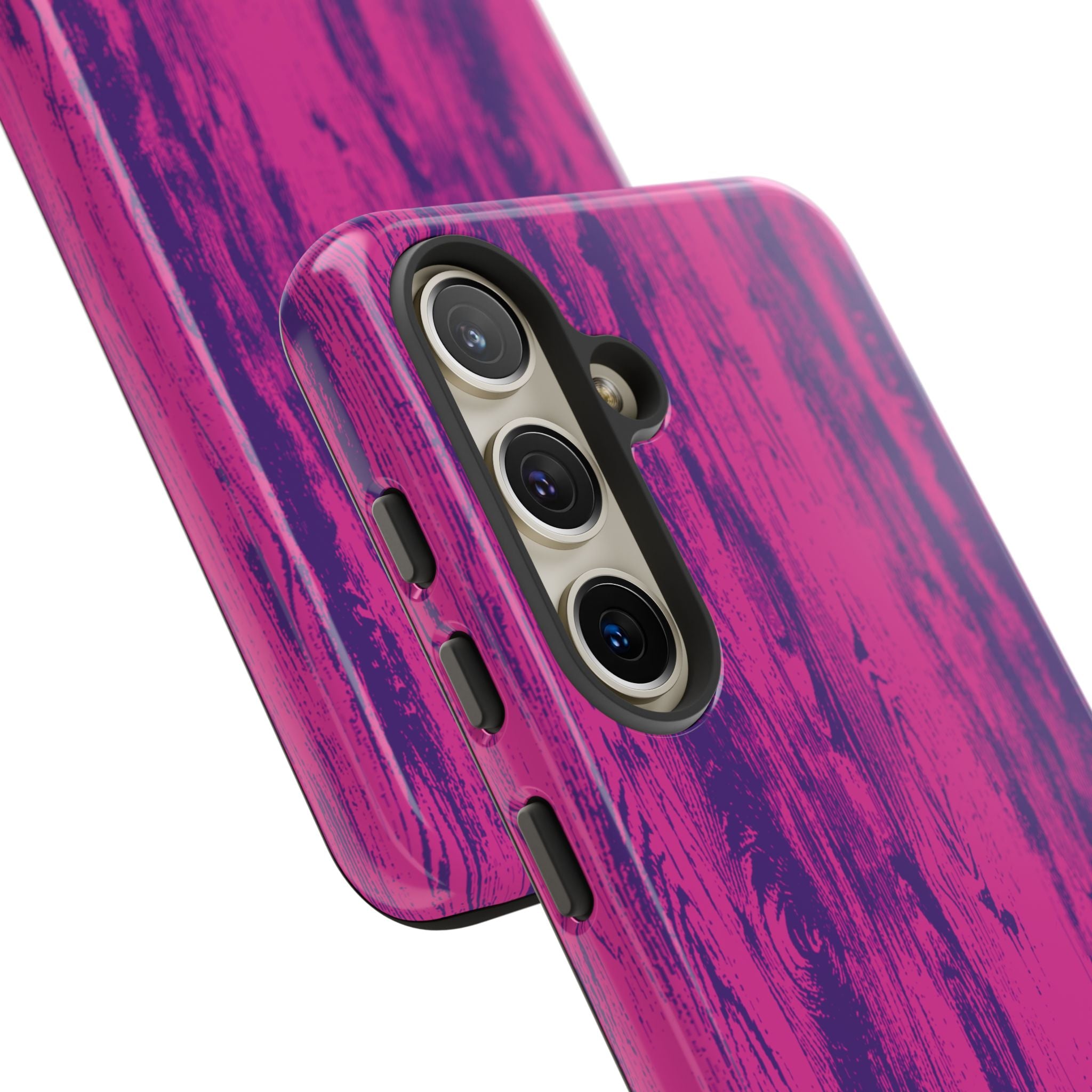 Pink Purple Wood Tough Phone Case iPhone, Galaxy, or Google Pixel