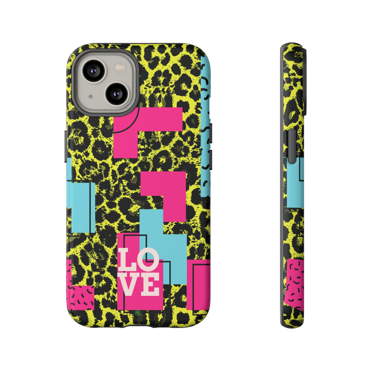 LOVE Neon Yellow RG Phone Case iPhone, Galaxy and Google Tough Cases