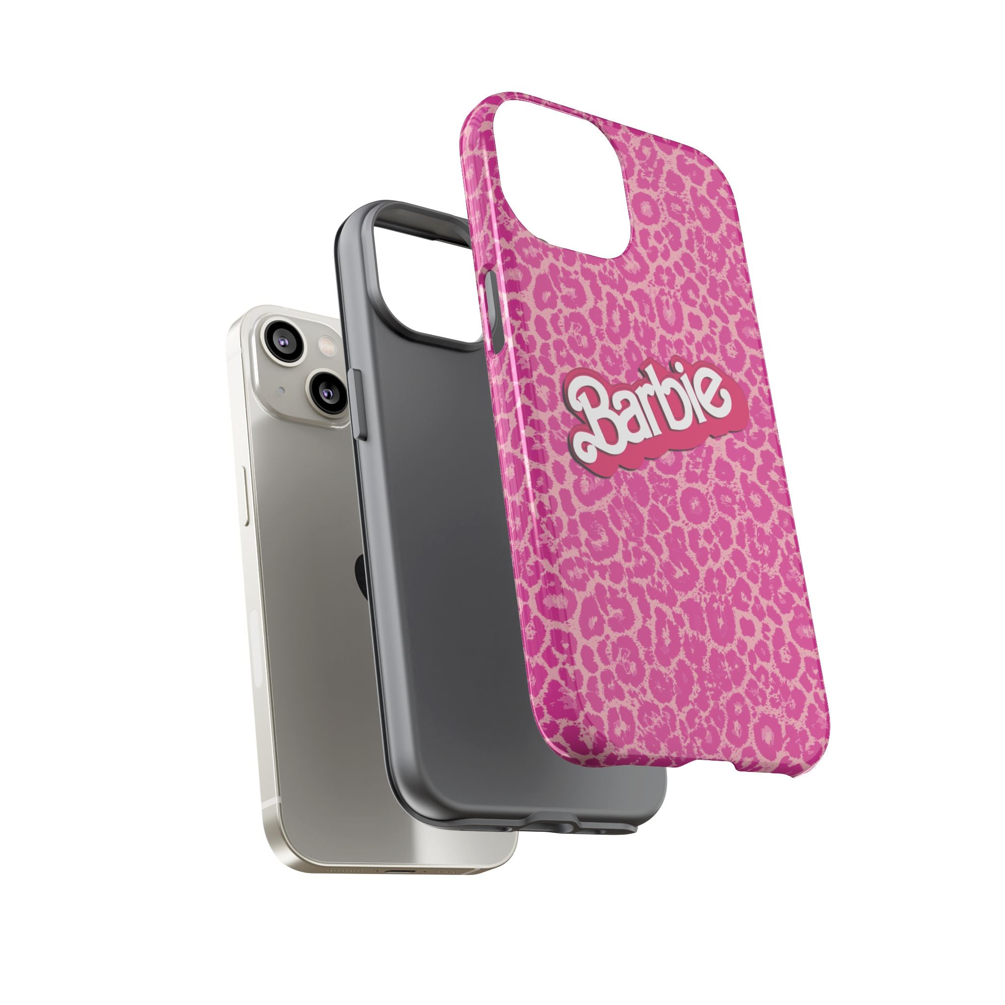 Hot Neon Pink Leopard Barb Tough Phone Case iPhone, Galaxy, or Google Pixel