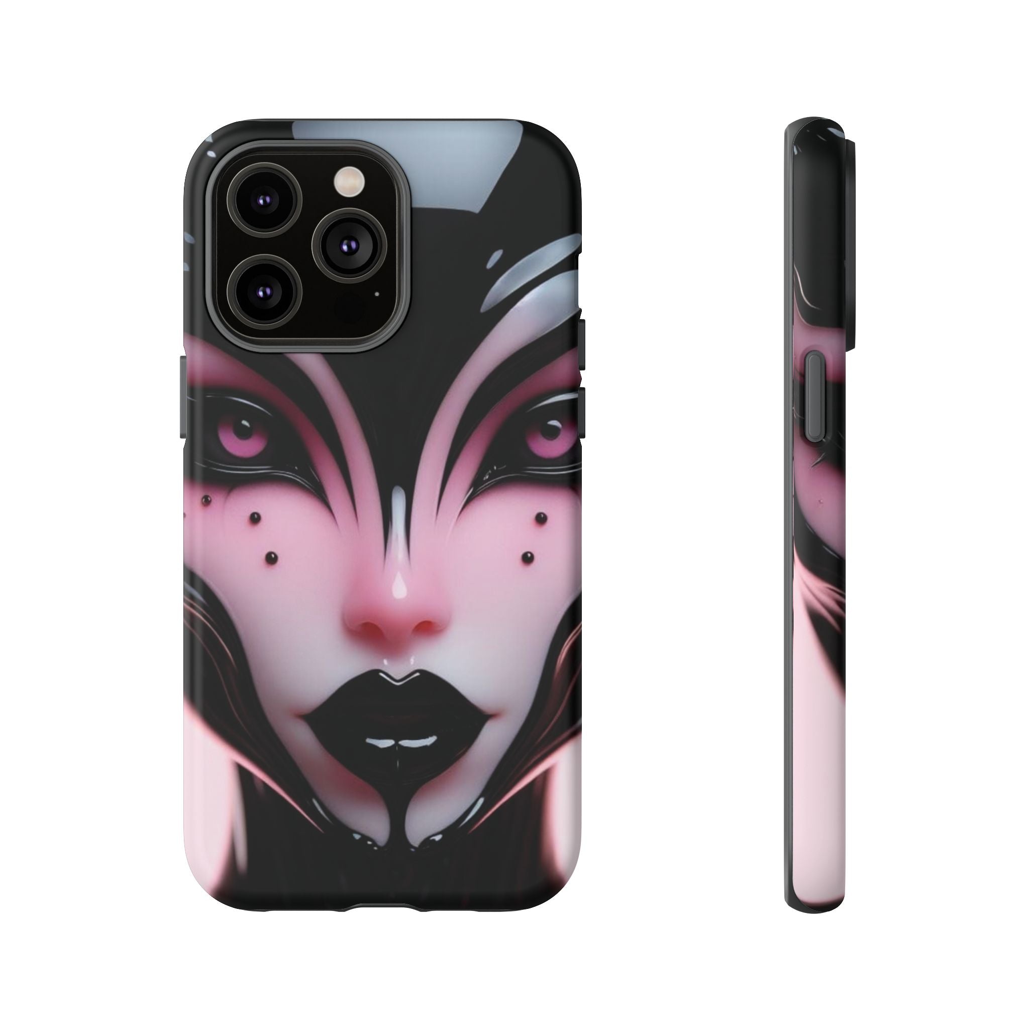 Pink Alien Tough Phone Case for iPhone, Galaxy, or Google Pixel