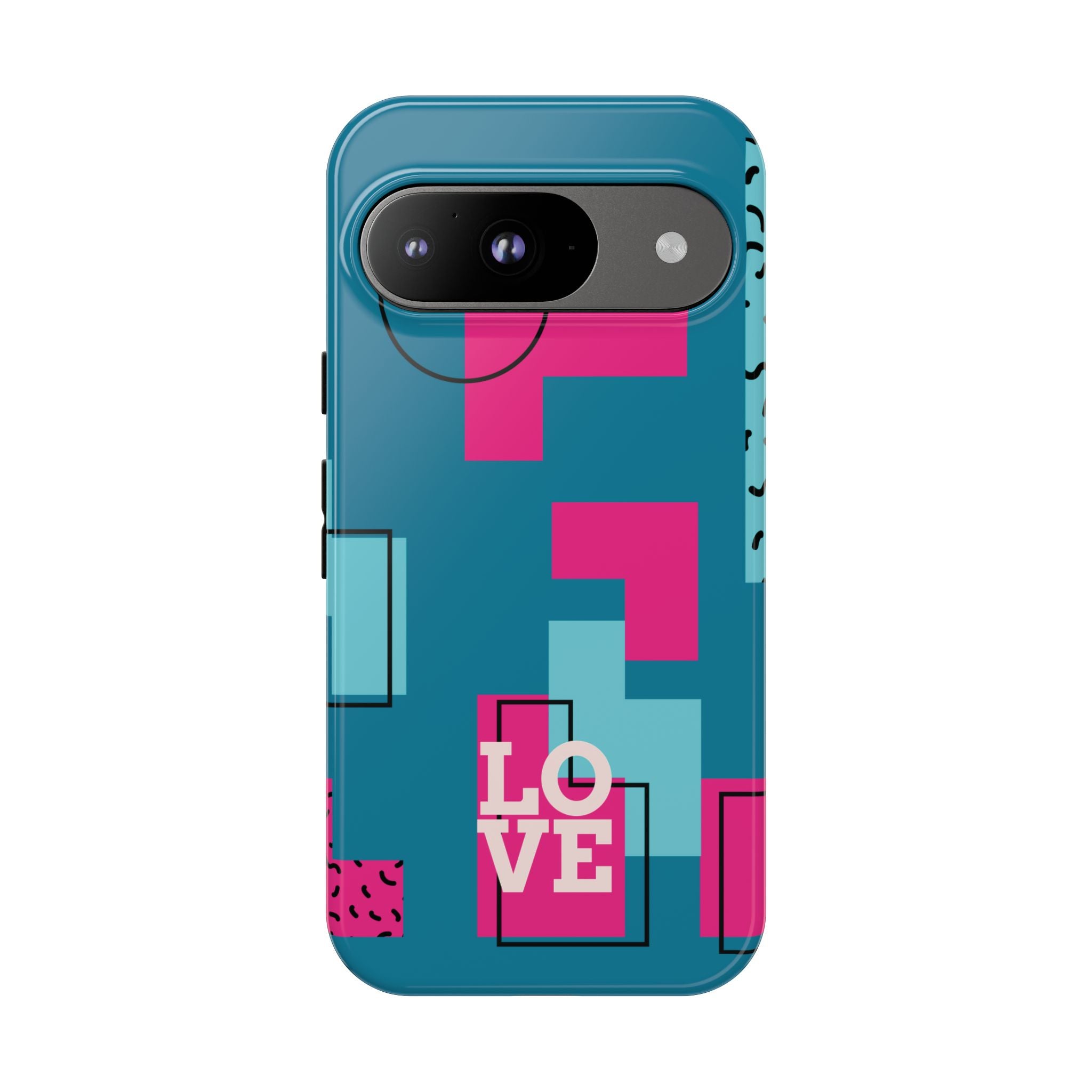 LOVE Teal Green Tough Phone Case for iPhone, Galaxy, or Google Pixel
