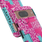 Retro Love Pink Leopard RG Tough Phone Case for iPhone, Galaxy, or Google Pixel