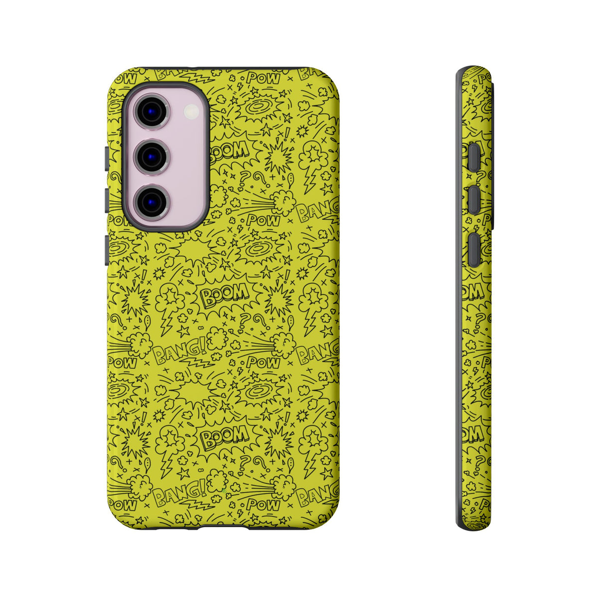 Neon Yellow Wow RG Tough Phone Case for iPhone, Galaxy, or Google Pixel