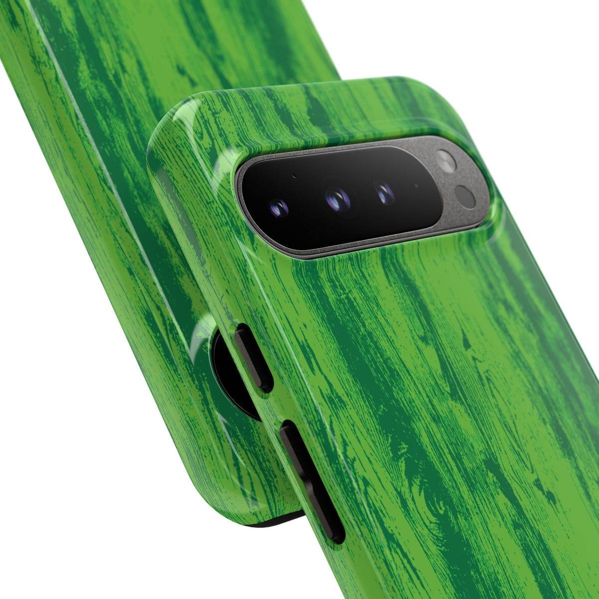 Neon Green Wood Print Tough Phone Case iPhone, Galaxy, or Google Pixel