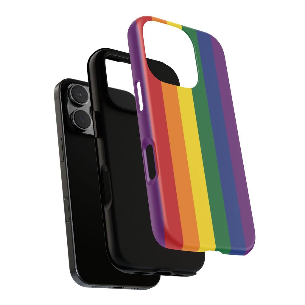 LGBTQ Rainbow Flag Tough Phone Case for iPhone, Galaxy, or Google Pixel
