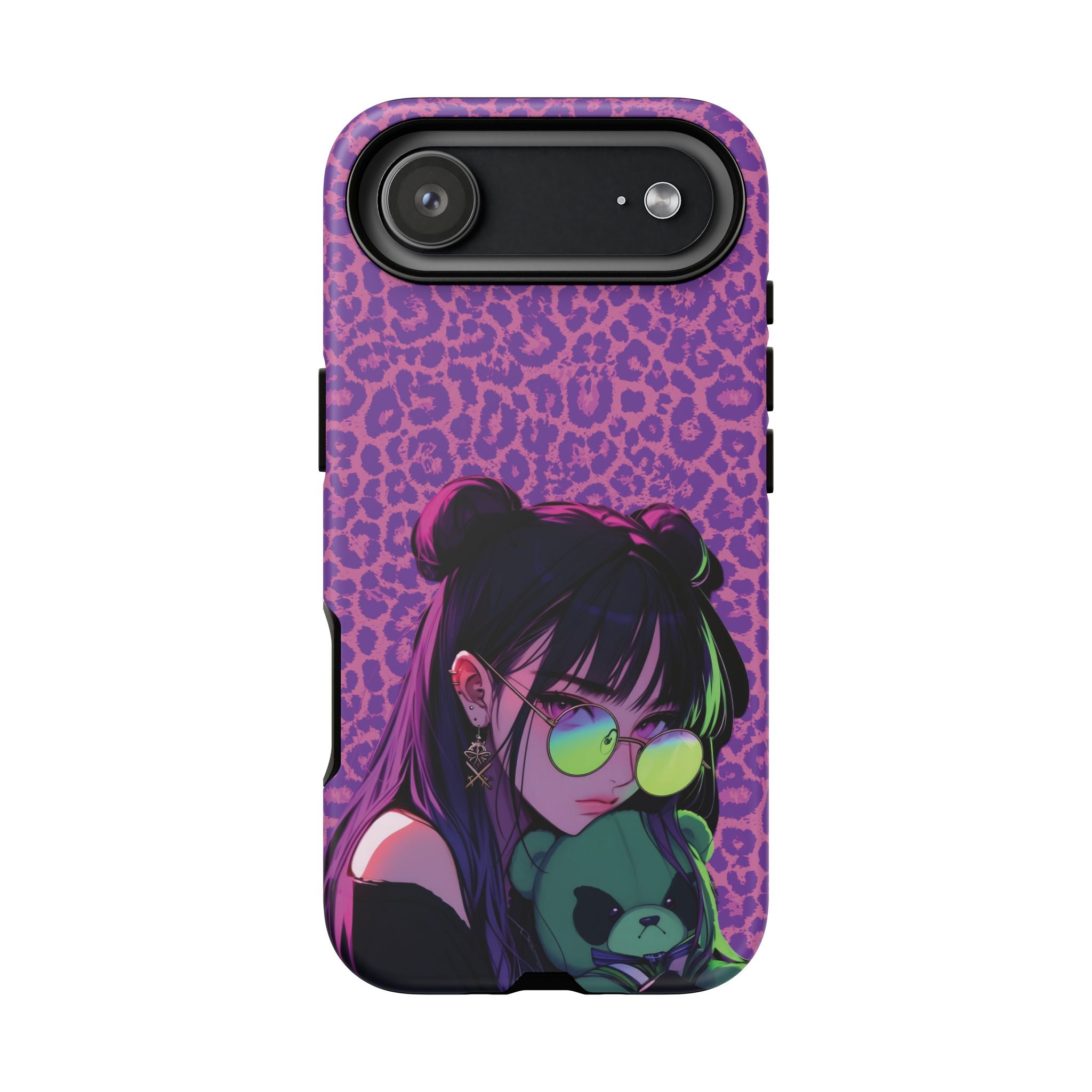 Purple Pink Leopard Kz iPhone, Galaxy and Google Tough Cases