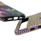 Purple Neon Lime Leopard Kz Tough Case for iPhone, Galaxy, or Google Pixel